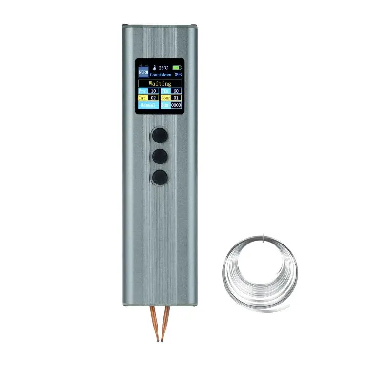 Battery Spot Welder Portable Spot Welder 2200mAh Lithium Battery 1.33-inch TFT Color Screen Display 11 Gear Adjustable Battery W