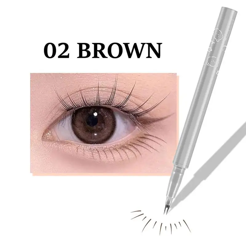 Zwarte Eyeliner Dubbele Tip Wimper Liner Oogpotlood Waterdichte Vloeibare Gevleugelde Eyeliner Stempel Pen Voor Vrouwen Make-Up Volwassenen