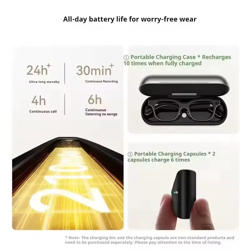 نظارات Rokid الذكية AI AR نظارات الملاحة الترجمة في الوقت الحقيقي 12MP التصوير الرأسي والأفقي بطارية طويلة للسفر #2