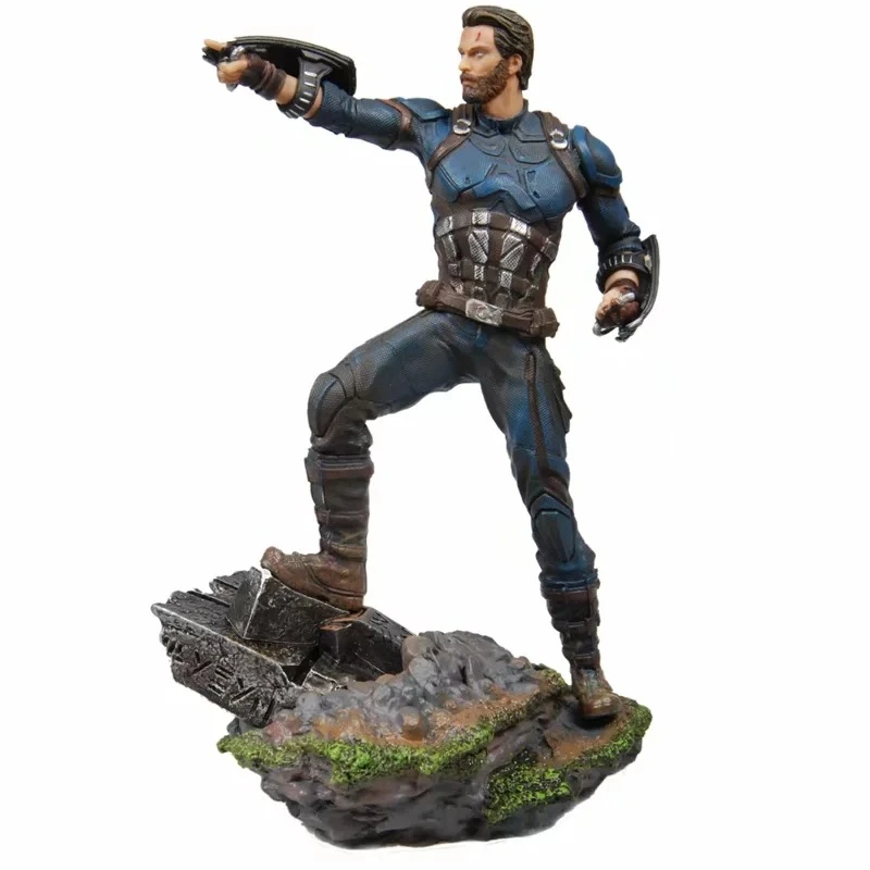 Marvel The Avengers Super Hero Estátua, Capitão América e Viúva Negra Figuras de PVC, Brinquedos Modelo Desktop, Decoração do Quarto Ornamentos, Presentes