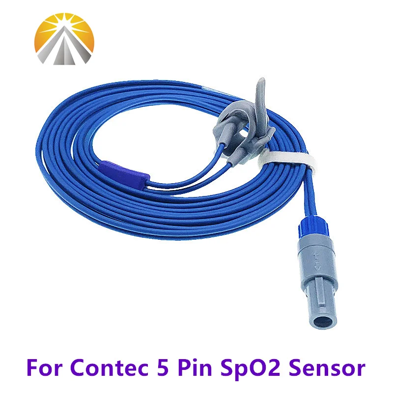 Für Contec SpO2-Sensor CMS-Serie 5-polige Multi-Erwachsenen-Kind-Neugeborene Veterinärtyp CMS7000 CMS8000 Digitaler PD-Ausgang SAO2-Sonde