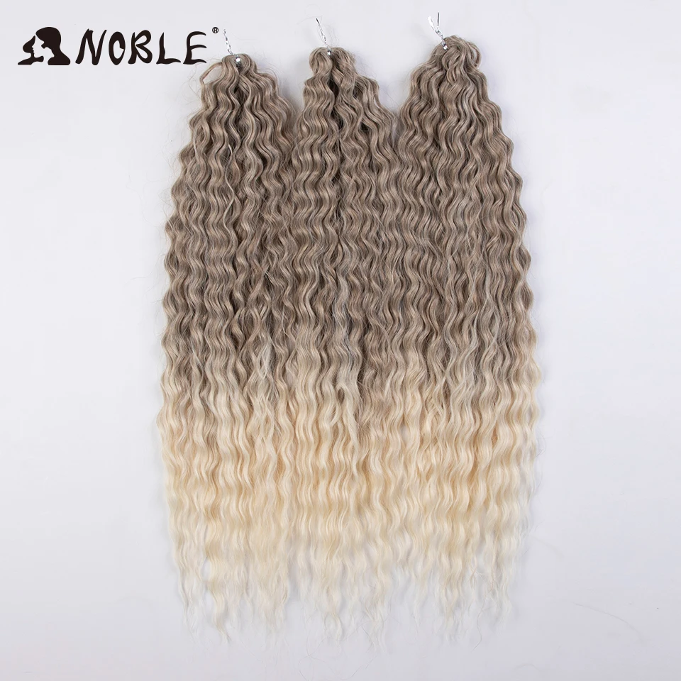 Edles Lockenhaar, Wasserwellen-Twist-Haare, Ombre-Blond, 25 Zoll, synthetisches Flechthaar, tiefe Wellen, Haarverlängerung zum Flechten – Detail 16