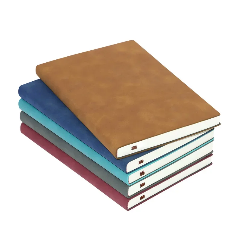 A5 Notebook Cover Sheepin Notepad Portable Notebook Leather Office Notebooks Planner Diary Stationery 160pages School Supplies