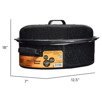 18-Inch Covered Oval Roaster 4
