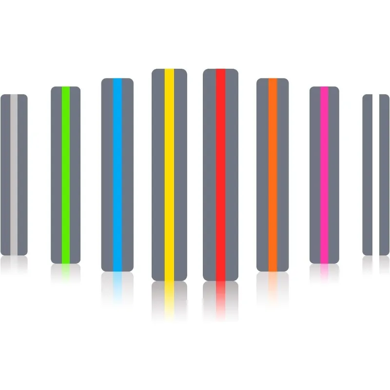 شرائط القراءة الموجهة / تراكب ملون / شرائط تسليط الضوء على / هايلايتر / الإشارة المرجعية / ألوان متنوعة مساعدة #2