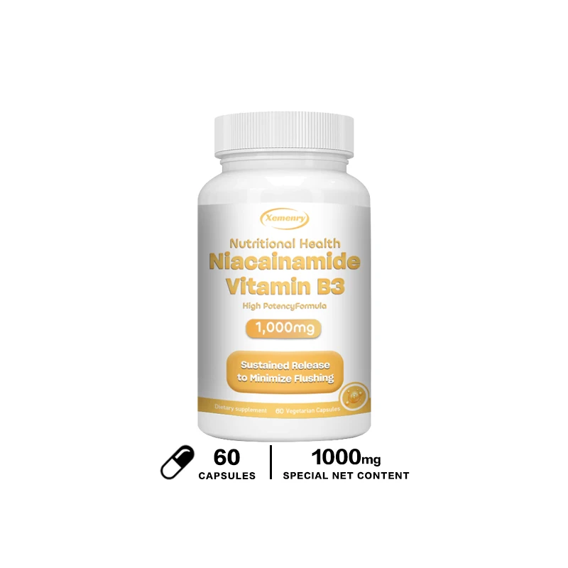 Niacinamide Vitamin B3 Capsules - Brighten Skin Colour, Skin Repair, Energy Support, Antioxidant