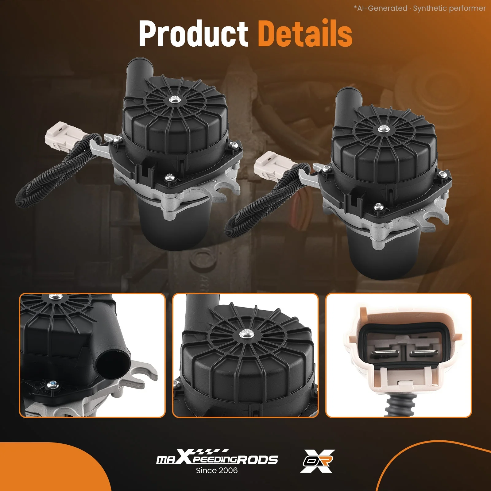 2x Secondary Air Pump for Toyota Sequoia Lexus LX570 V8 2008-2013 176100P010
