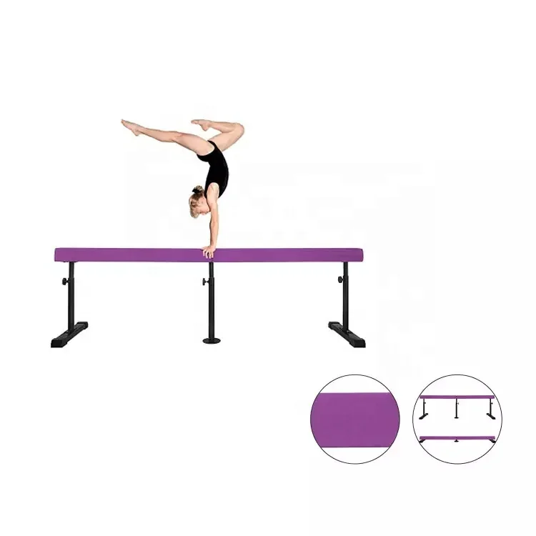 Gymnastic balance beam,Athletic Adjustable balance beam,High and Low Floor Beam Gymnastics 3 support legs home gymnastics