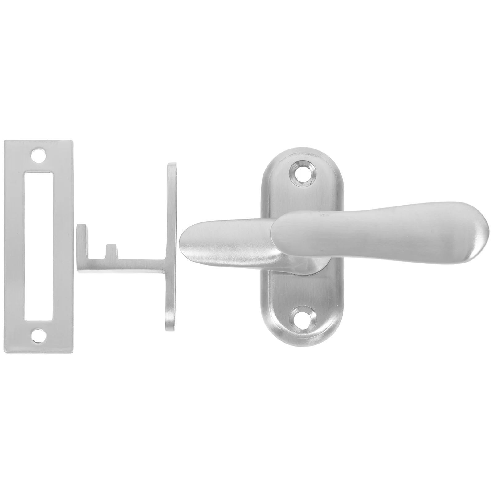 

1pc Stainless Steel Hasp Door Buckle Sliding Bolt Lock Security Window Cabinet Drawer Furniture Safety Device Silver