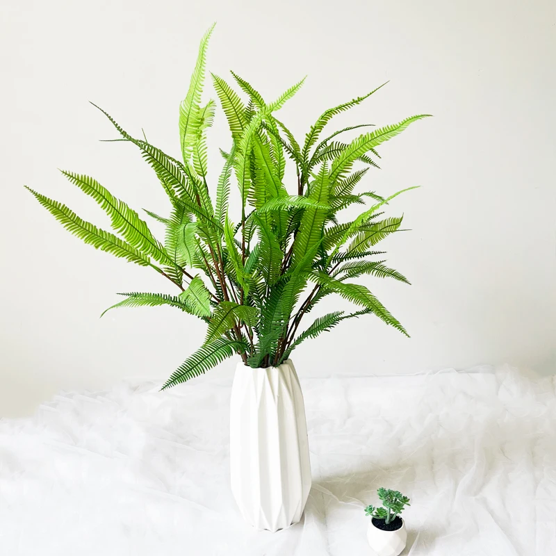 Artificial Plants Green Plant Maidenhair Fern Leaves Branches Faux Boston Fern Branches for Home Office Garden Indoor Outdoor