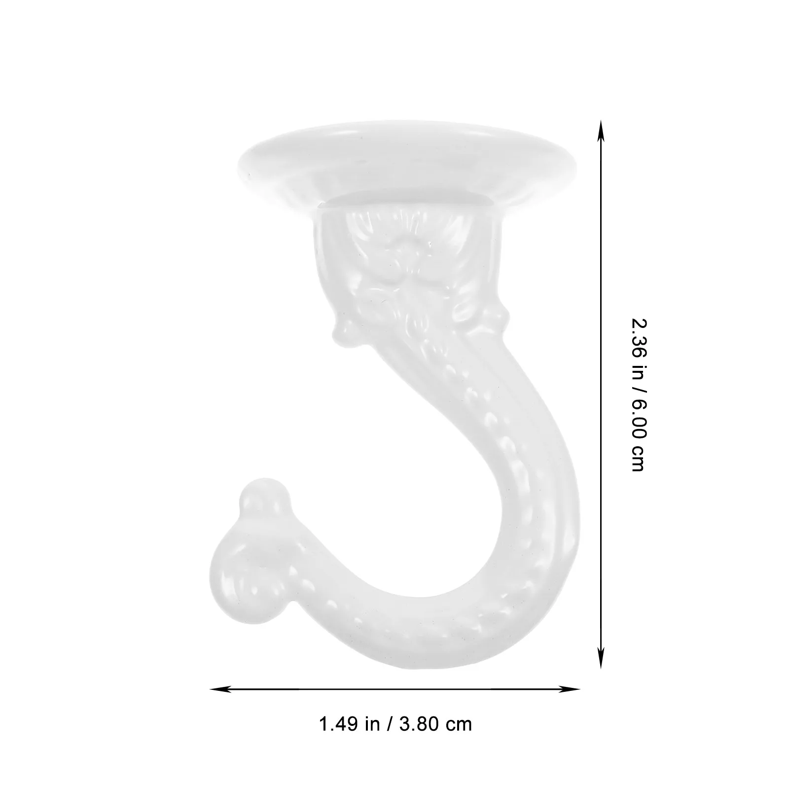2Sets Ceiling Hooks Zinc Alloy Heavy Duty Hanging Hooks for Home Wardrobe Closet Organizing Coat Hats Bags Screw-in Hook