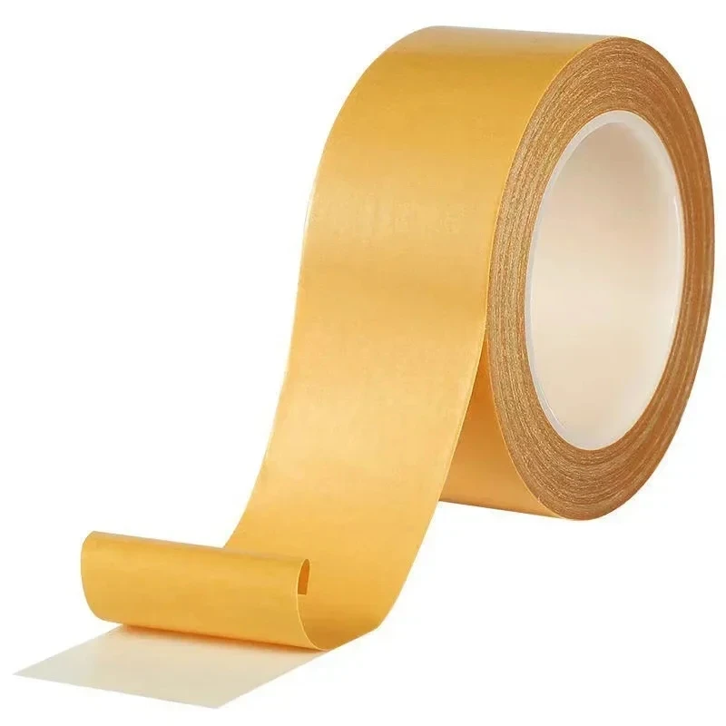 1-2Roll Double Sided Tape High Viscosity Grid Fiber Transparent Double Sided Tape Sticky Waterproof Adhesive Fiber Mesh Tapes