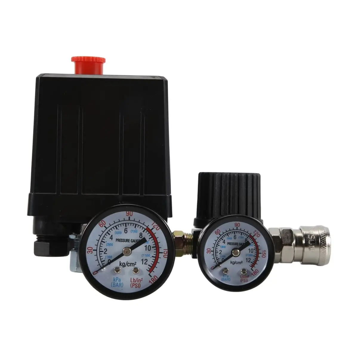 Final~~3000L/Min Air Pump Control Valve 0-180 PSI Gauge 220V/380V Regulator Duty Air Compressor Pump Pressure Control Switch