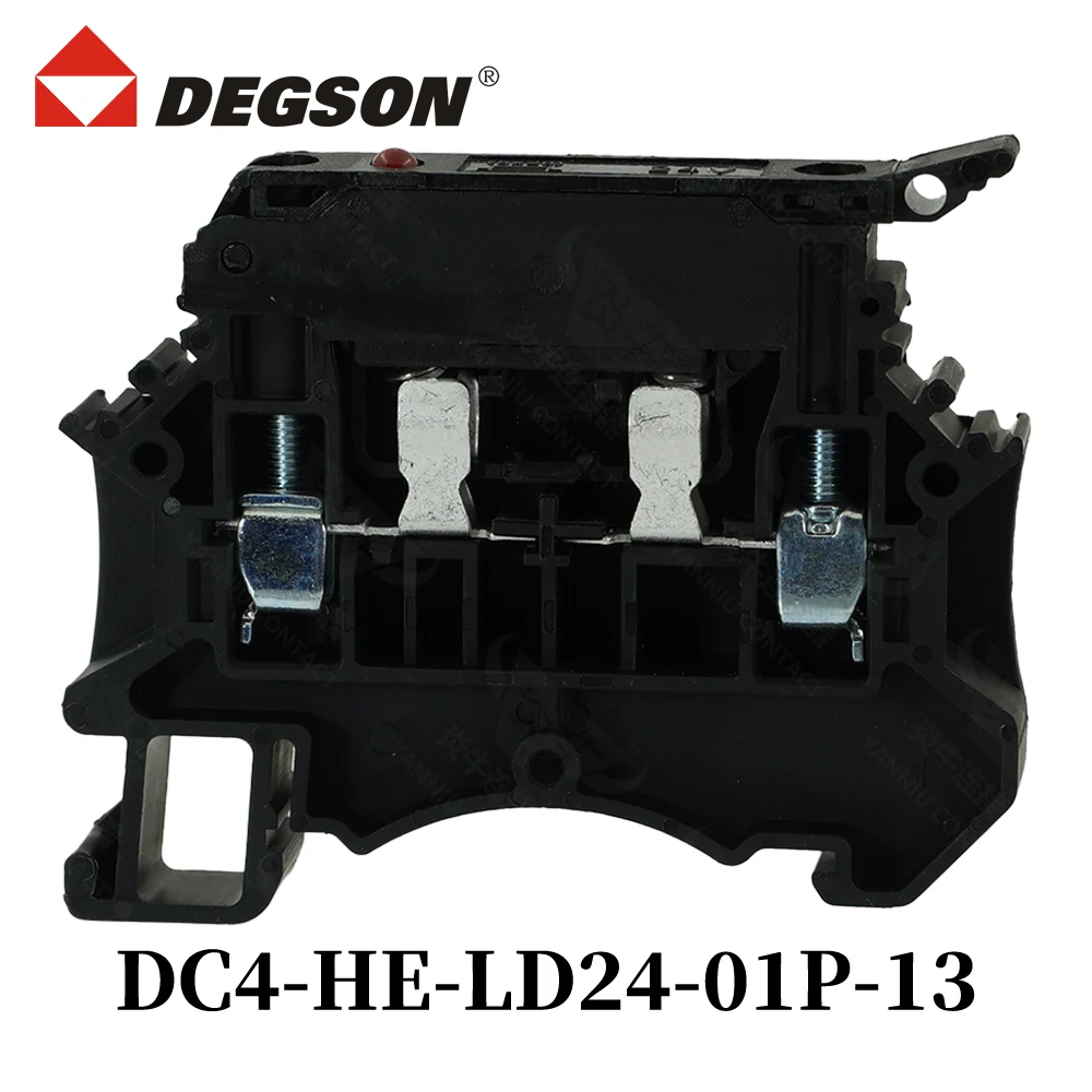 10Pcs DEGSON DC4-HE-LD24-01PP-13-00ZH DC4-HE-LD250 Din rail terminal blocks KFDC4 Lead 7439-92-1 Phoenix Contact 6.3A 24V/250V