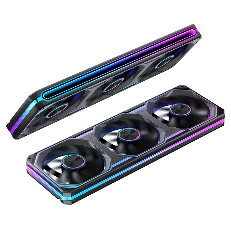 Jonsbo XA-120 XA-360BR PC-chassisventilator Driezijdige spiegel ARGB Sync CPU-koelventilator 120 mm PWM AIO Stille behuizingsventilator PC Gaming Fans - afbeelding 2