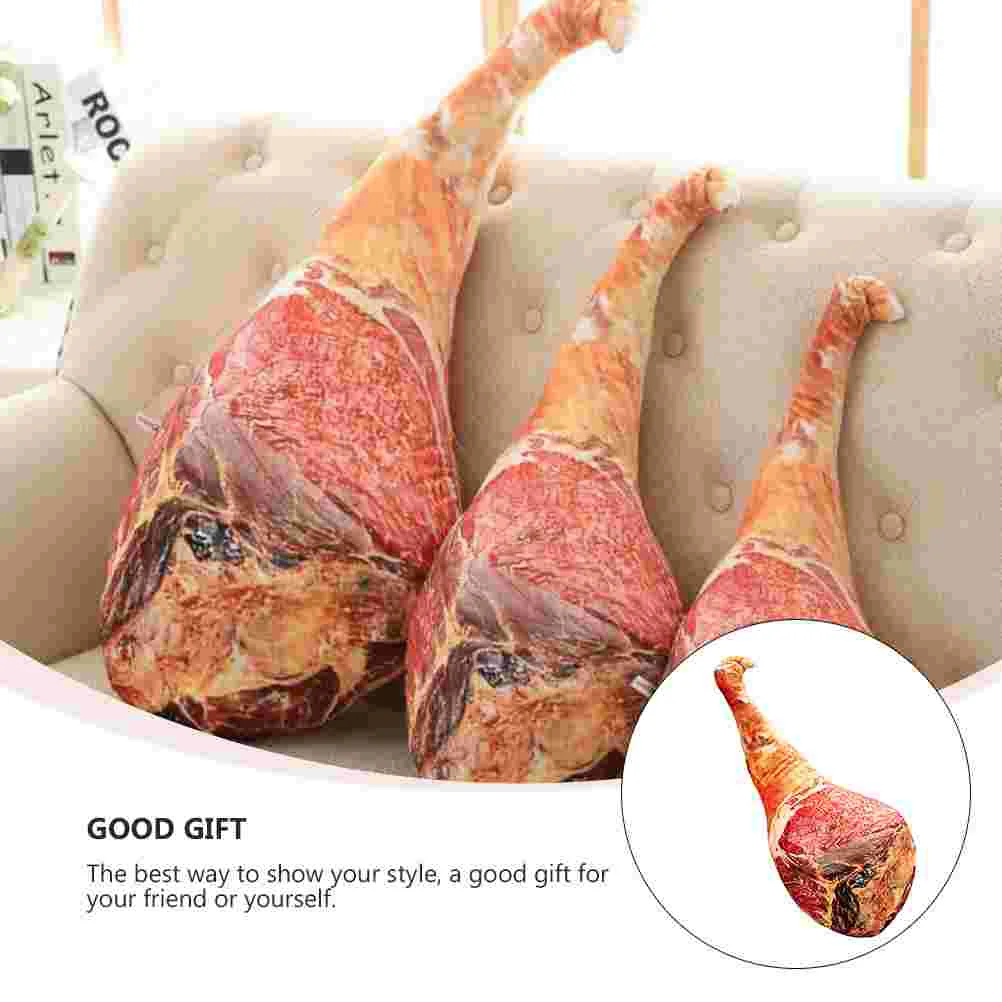 Food Hugging Pillow Creative Ham Throw Pillows for Couch Plush Funny Cushion Toys