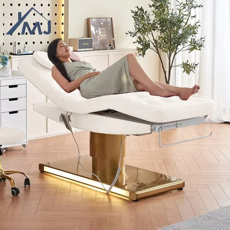 

Modern Spa Facial Treatment Eyelash Lash Reclining Massage Electric Beauty Bed