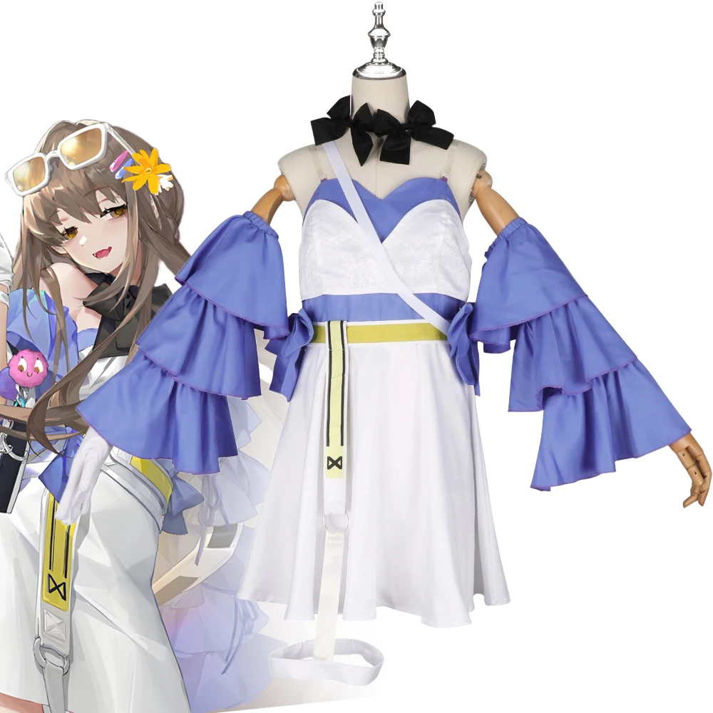 

New Game The Gate to Cassell Xia Mi Cosplay Costume Women Dress Summer Casual Uniform Halloween Clothes