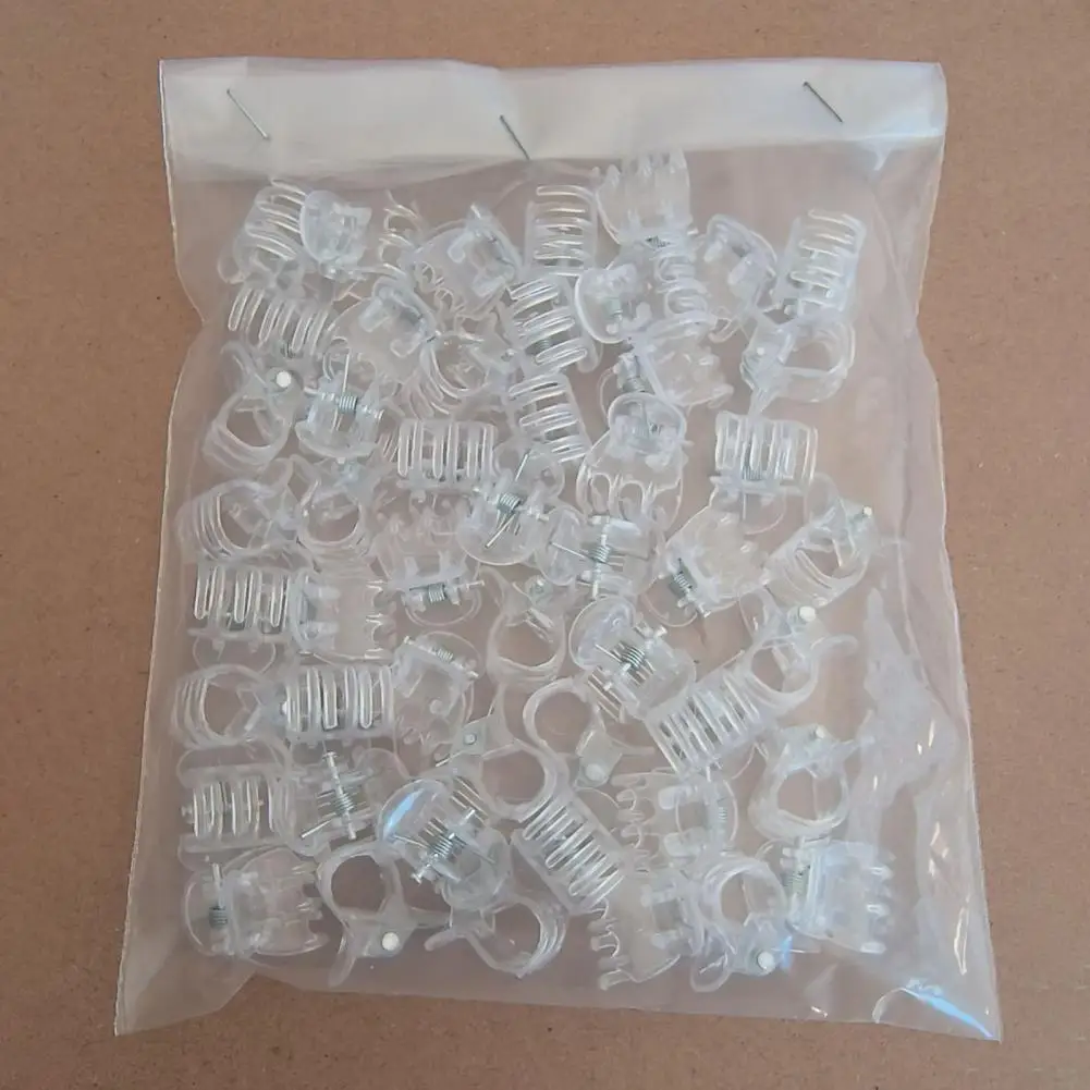 Climbing Plant Clips Transparent Plant Support Clips Orchid Claw Clips Adjustable Flower Stem Holders for Vines Tomatoes 95