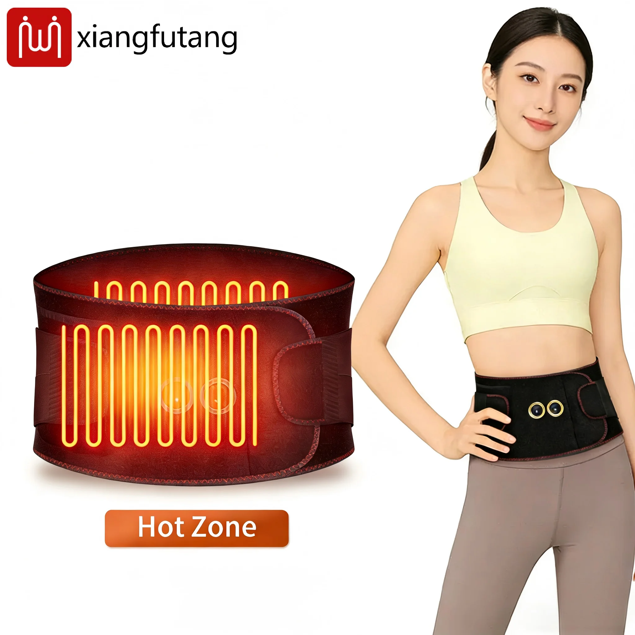 

Углеродное волокно с подогревом, поясничный поддерживающий пояс, вибрационный массажер для талии, снимает грыжи боль в диске, жесткость, улучшает растяжение мышц