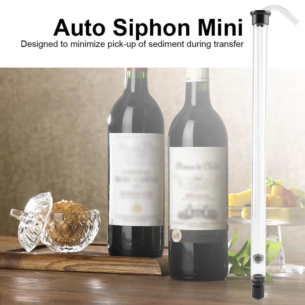 Hand Press Siphon Tube Transparent Tube Siphon Start Wine Residue Separator Fine Mesh Residue Filter Head Long Hose Design