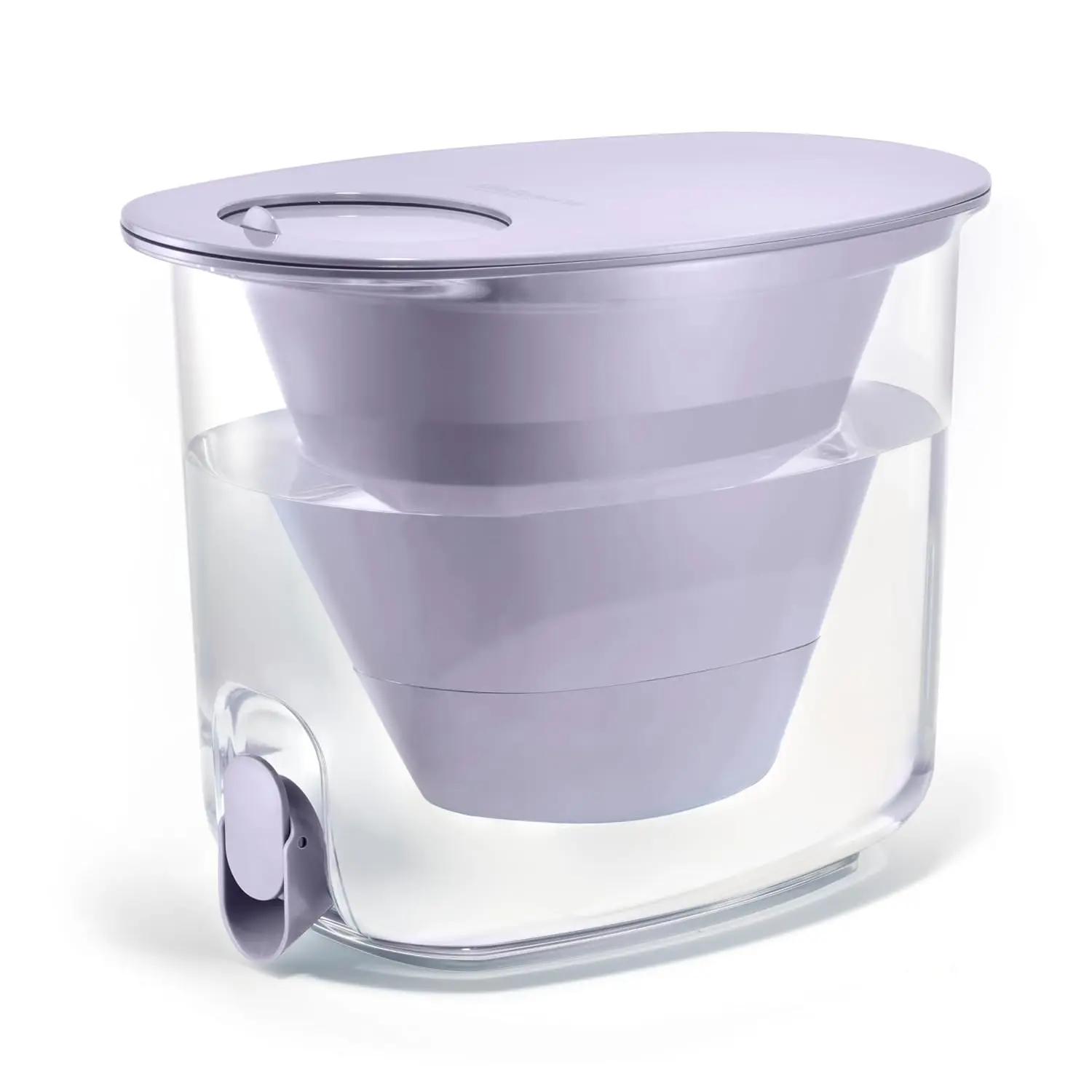 High Capacity Water Filter Dispenser 35 Cup Wisteria BPA Free Everyday Use Protects Bacteria Parasites Microplastics PFAS Lead I