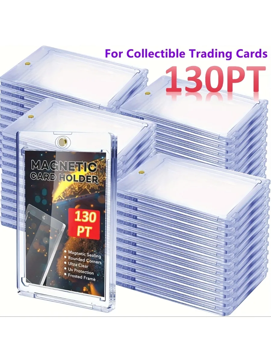 Porte-cartes magnétiques 10 pièces, boîte de rangement en plastique Transparent résistant aux UV avec fermeture magnétique pour cartes cadeaux d'affaires de crédit