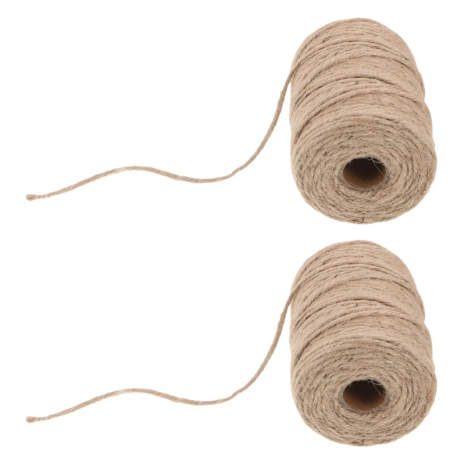 

2 рулона крученой джутовой веревки 100 м, садовый шнур для обмотки ручек топоров, противоскользящий, комфортный захват, ручное плетение, декоративный, натуральный