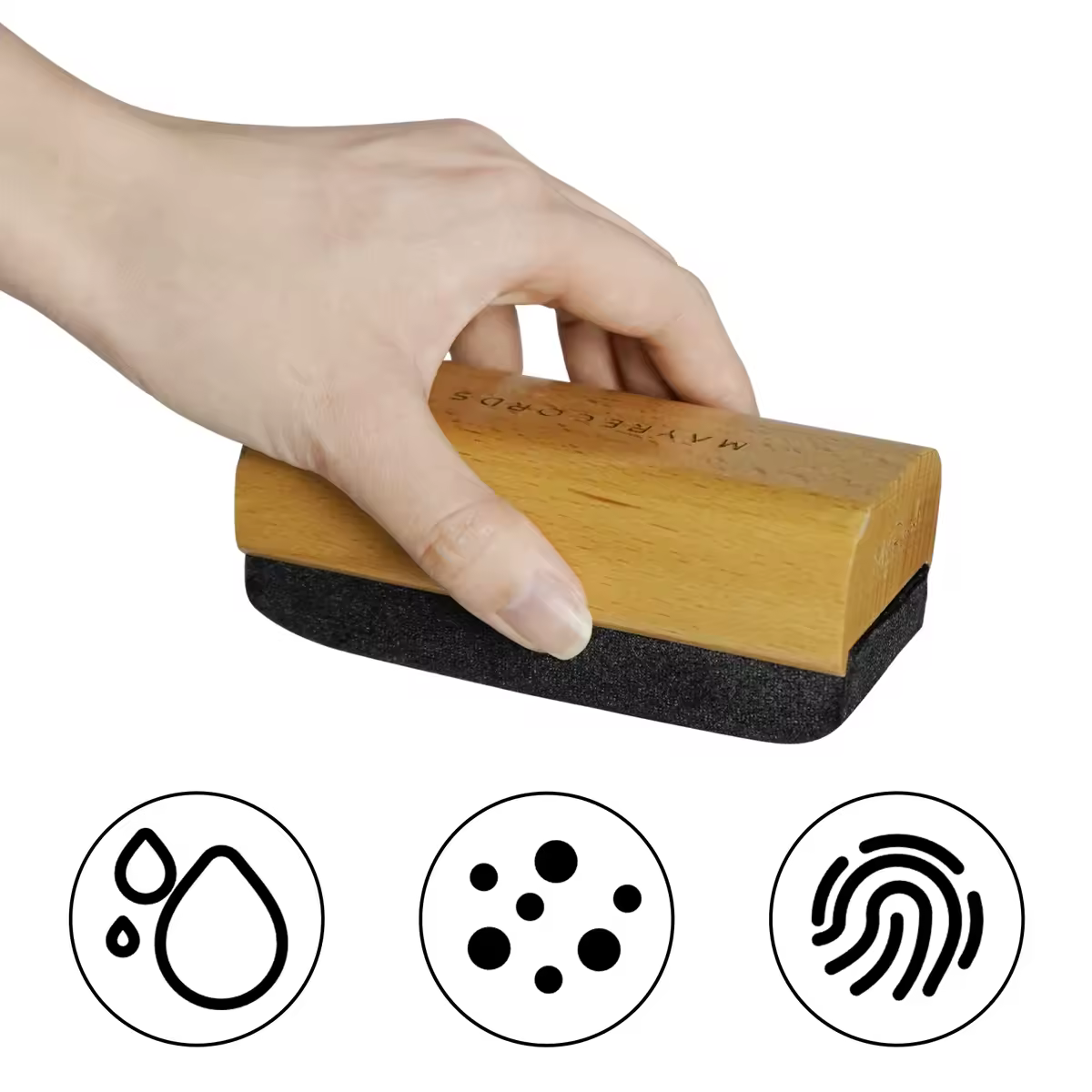 High Quality Wooden Brush Cleaner Anti-Static Velvet Brush for CD/LP Vinyl Record Phonograph Turntable Player Accessories Hot