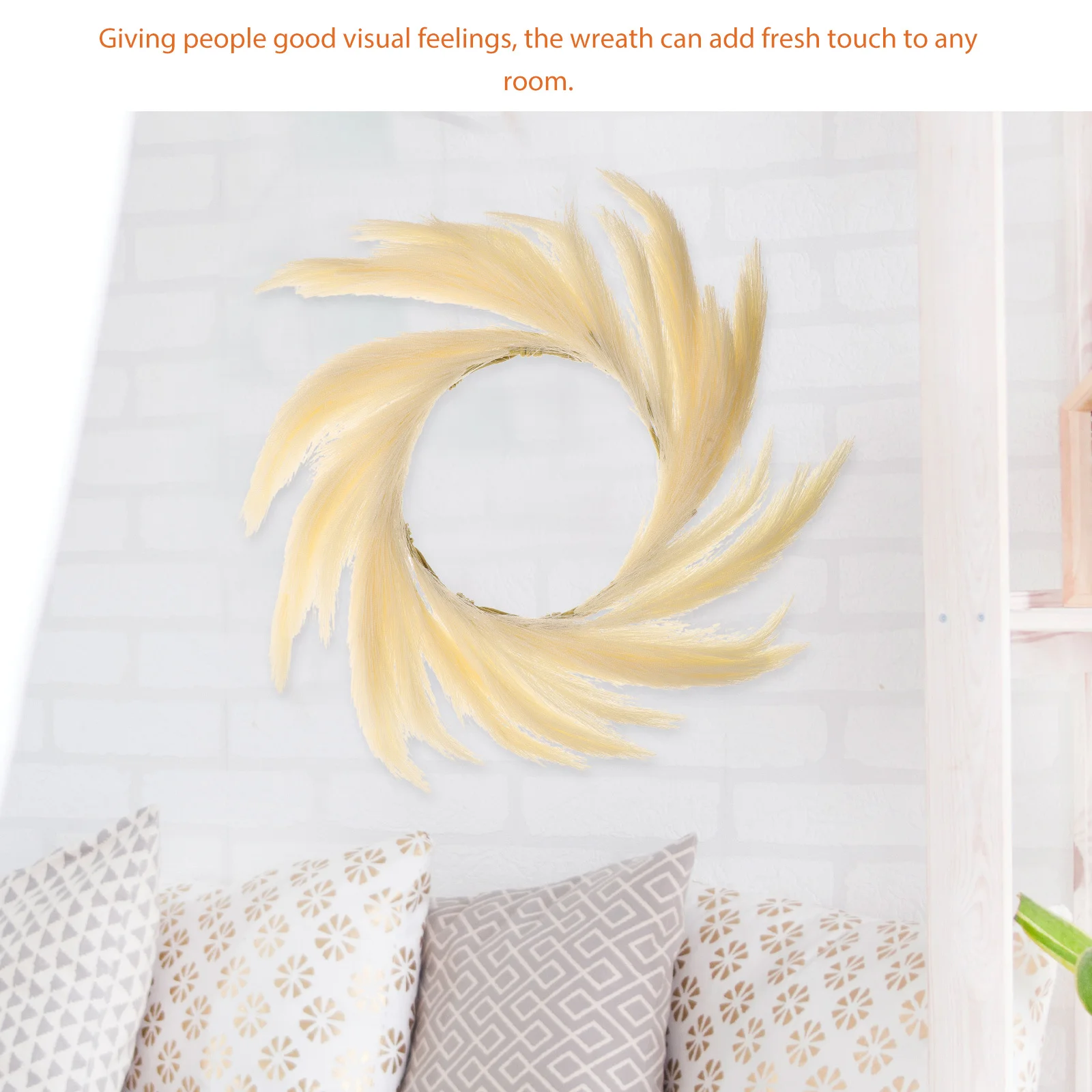 

Imitation Phragmites Wreath Fake Wreath Home Wall Decor No Pruning Required Stylish Phragmites Decor