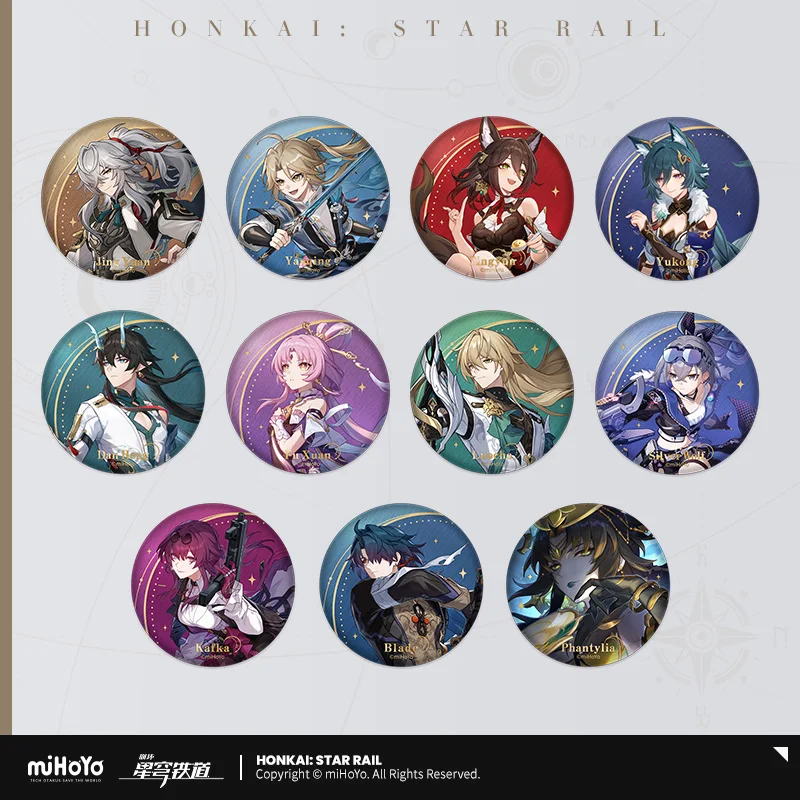 

Game Honkai: Star Rail Metal Pin Interstellar Travel Series Tinplate Badge Bag Clothing Ornament Fan Gifts