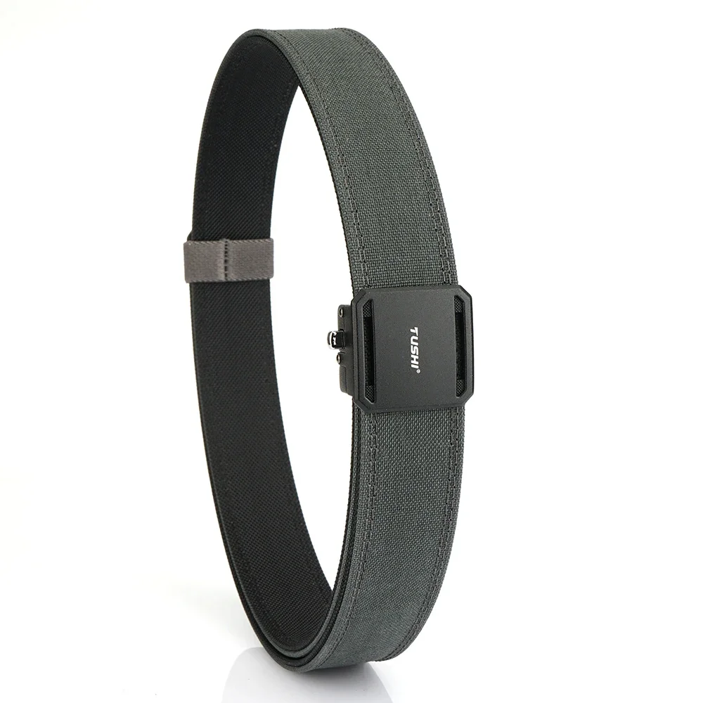TUSHI Brand 3.8 Double Layer Thickened Tactical Belt CS Multifunctional Automatic Buckle Upgraded Version Gun Hanging Nylon Belt