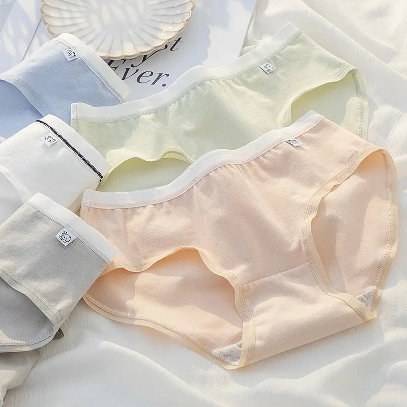 فتاة المراهقين السراويل الأطفال الطلاب القطن الصلب M L XL ملابس داخليّة حريمي 6 قطعة/الوحدة سراويل الخصر الأوسط ملخصات الشباب