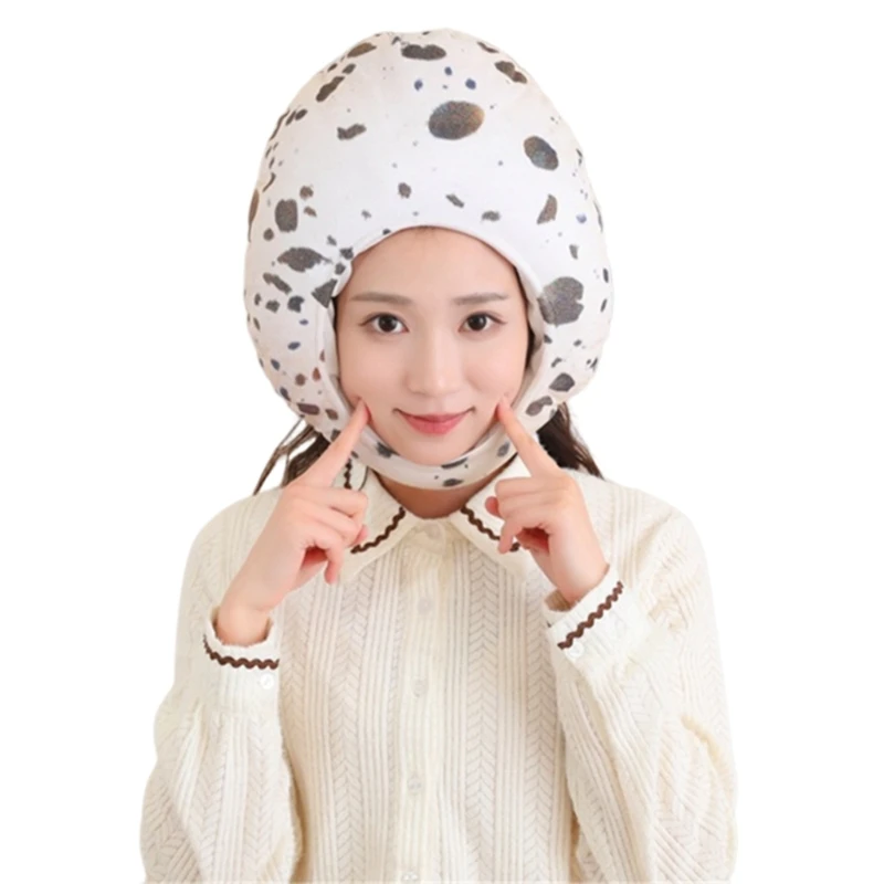 Funny Quail Eggs Hat for Adults 3D Eggs Hat Winter Warm Party Hat Birthday Party Headwear Stage Performances Headgear