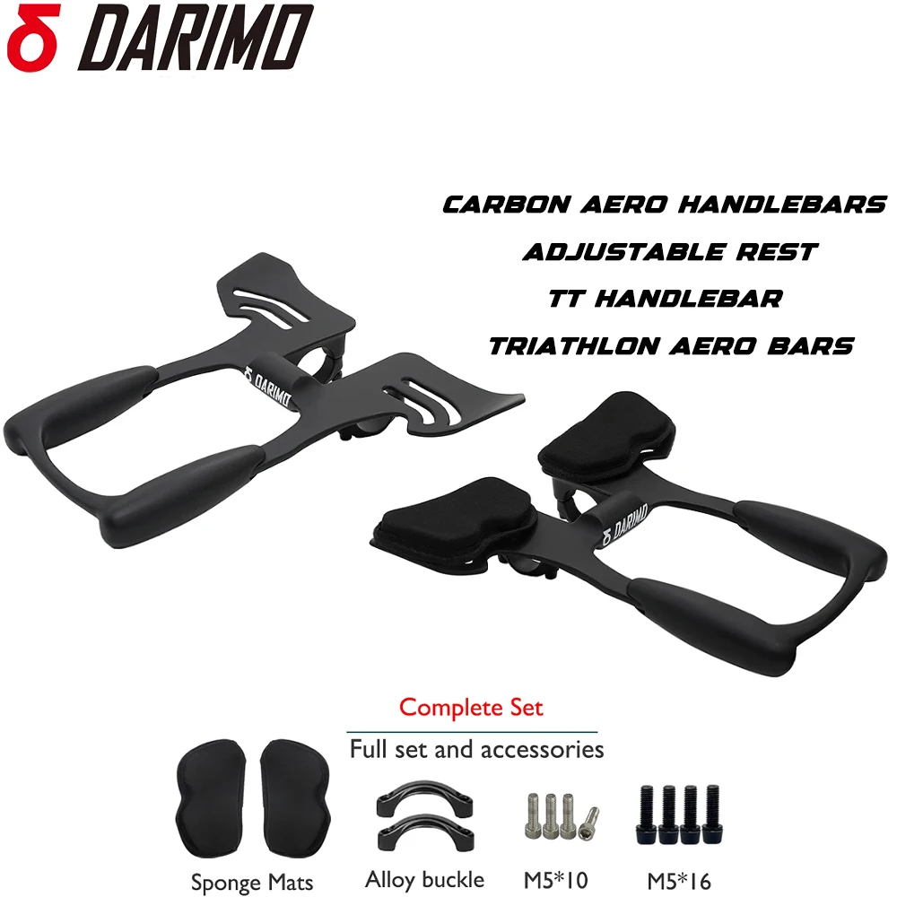 T700 Carbon Aero Handlebar for TT/Triathlon, 225mm Extensions, 31.8mm Clamp, Road Bike Clip-on Rest Bars