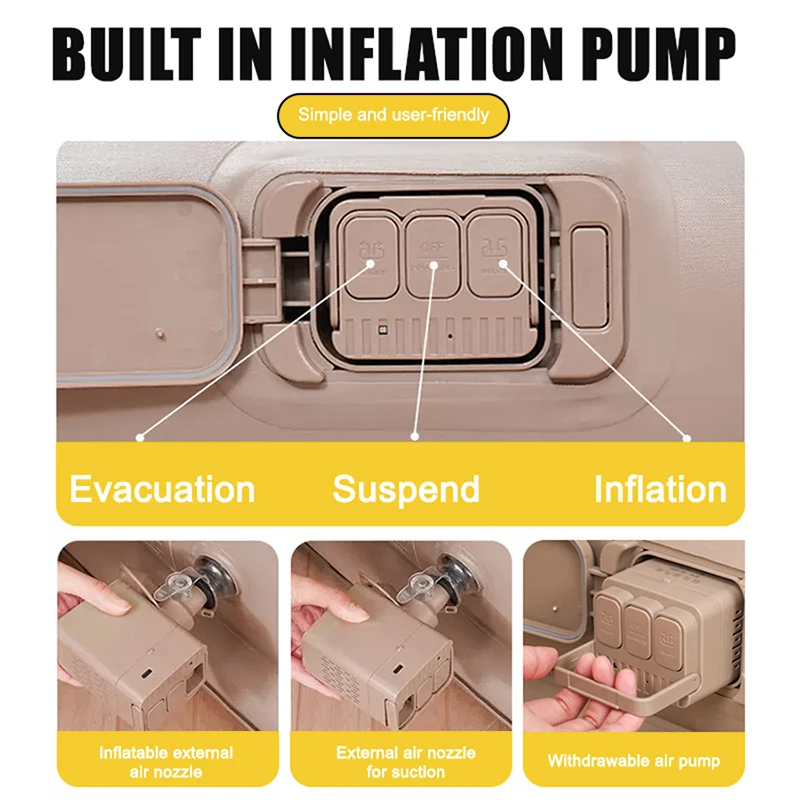 Self-inflating Plush Fabric Chaise with a Built-in Electric Pump Household Lunch Break Sofa