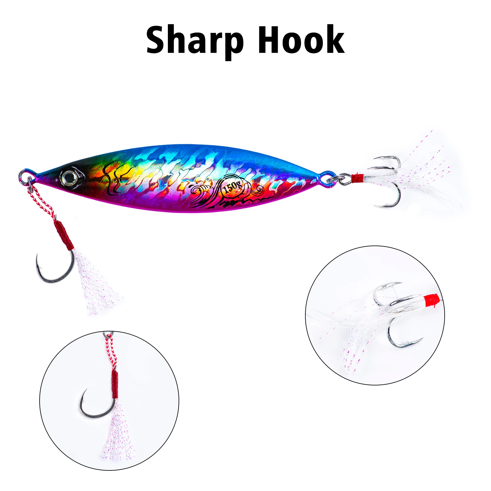 

Goture Fishing Lures 3pcs Bass Fishing Bait Weights 80g 100g 150g 200g Fish Metal Jigs Saltwater Lures Long Shot Bait Tackle