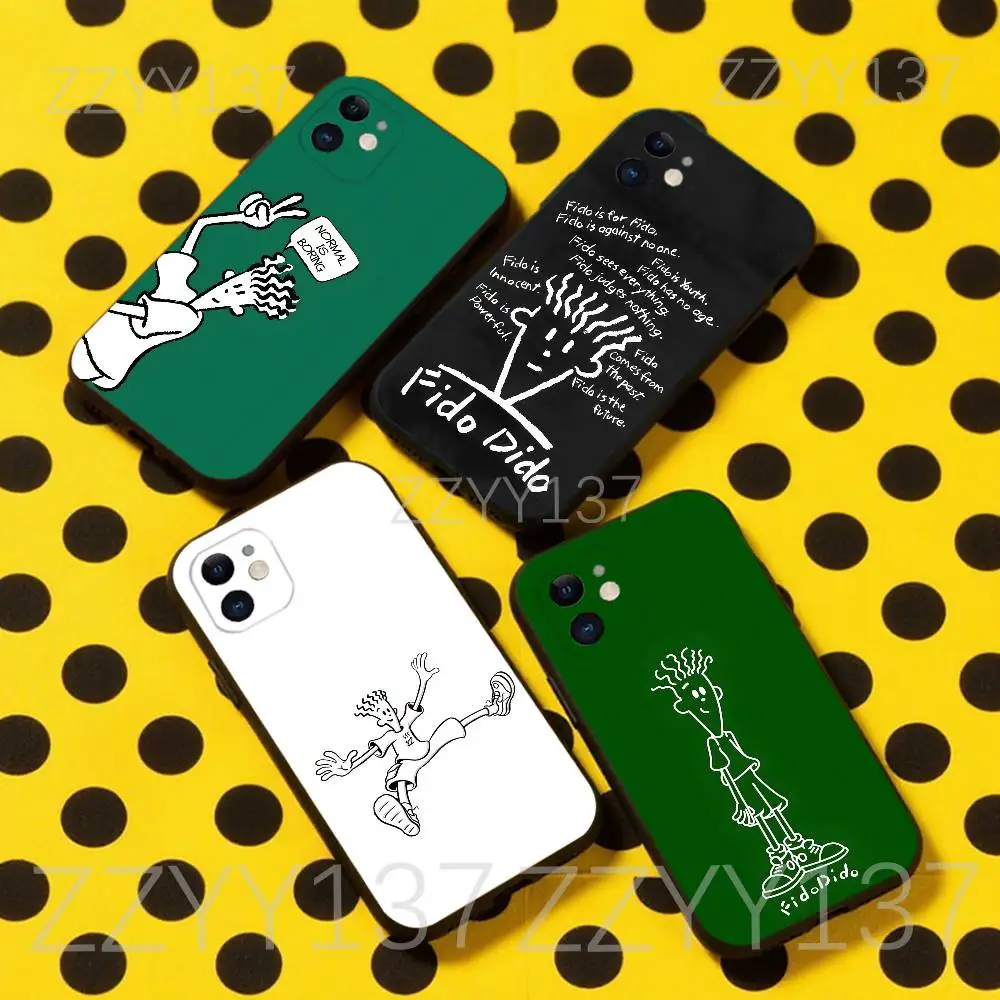 

Fido Dido Pop Drink Phone Case For iPhone 16,15,14,13,12,11,Pro,Max,Plus,X,XS,XR,SE,8,7,Mini,Soft Silicone Black Case