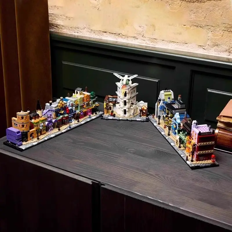 Diagon Alley Straßenansicht-Modell Spielzeug Geeignet für Wohnzimmer Kleine Dekorationen und Kindergeburtstags-Weihnachtsgeschenke