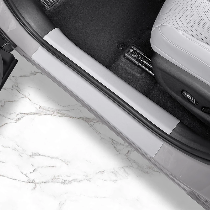 ل BYD Sealion 05 EV 2025 2026 عتبة باب السيارة قطاع داخل خارج الجلود واقية ملصق الملحقات #3