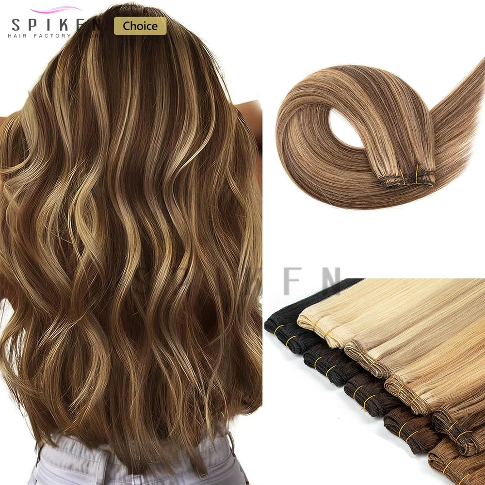 

Натуральные волосы для наращивания: прямые волосы Реми, двойная трессировка, ручная работа, для полной головы