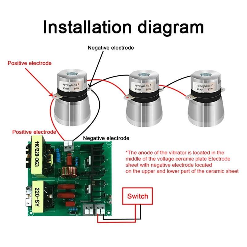 Carte mère de circuit imprimé pour lave-linge de voiture, nettoyeur à ultrasons, transducteur de générateur, support 40 tiens z, 150W