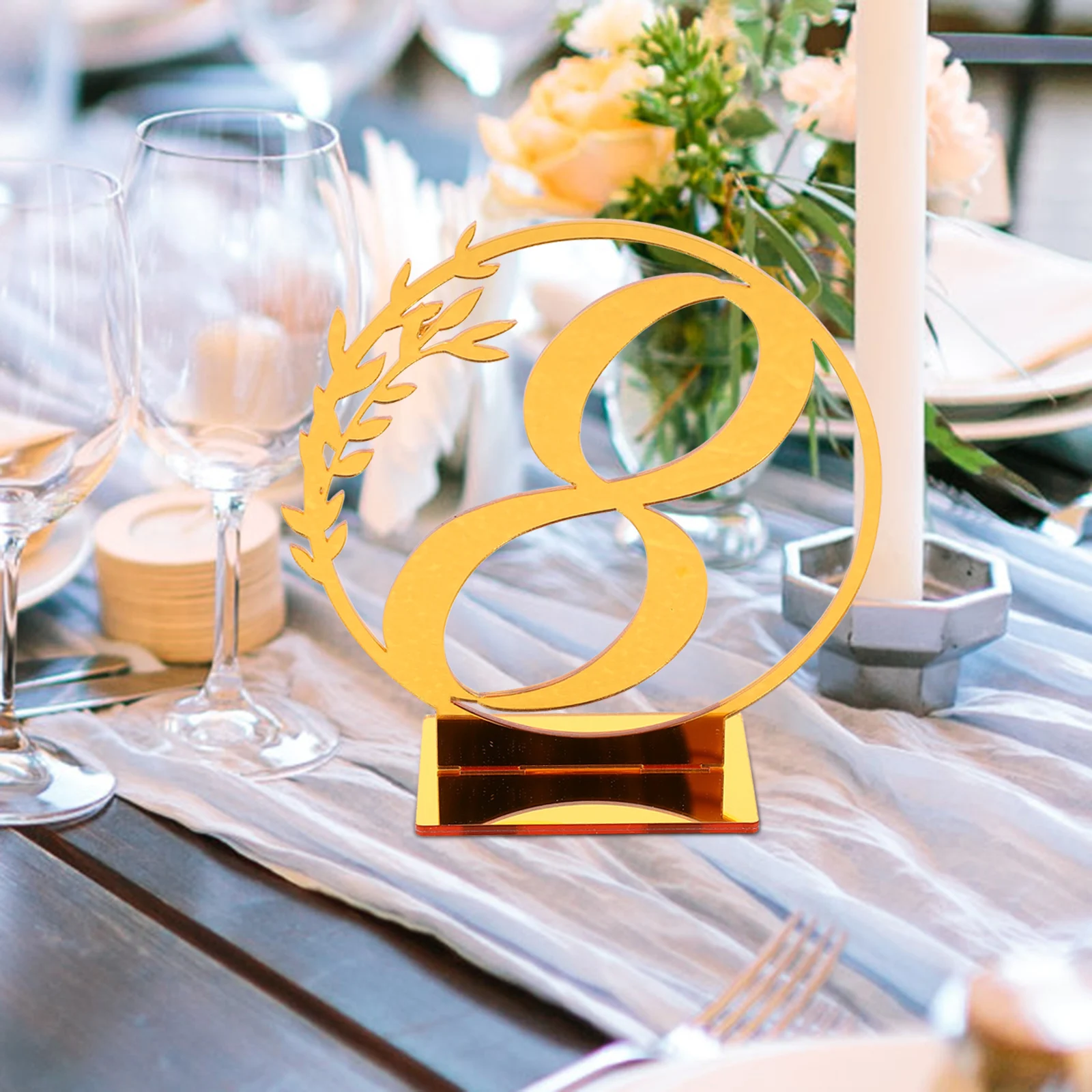 

15 Pcs Wedding Table Number Plate Cafe Signs Reserved Photo Christening Numbers for Reception Plastic Reusable