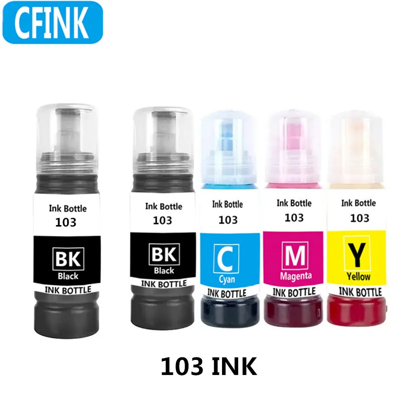 T103 103 104 Refill Dye Ink For Epson Eco Tank L1110 L3100 L3110 L3111 L3116 L3150 L3151 L3156 L3160 5190 Desktop Printer