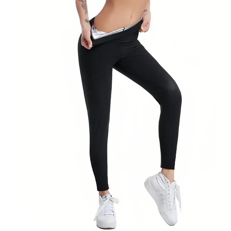 Sauna Sweat Pants for Women Weight Loss Body Shaper Slimming Pants High Waist Butt Lifting Workout Leggings Yoga Pants