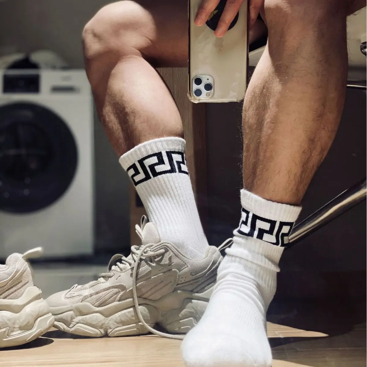 

Men's Socks Comfortable Gay Sports Trendy Basketball Breathable Casual Tube Socks Sexy Fitness Cotton PatternTerry Thickened