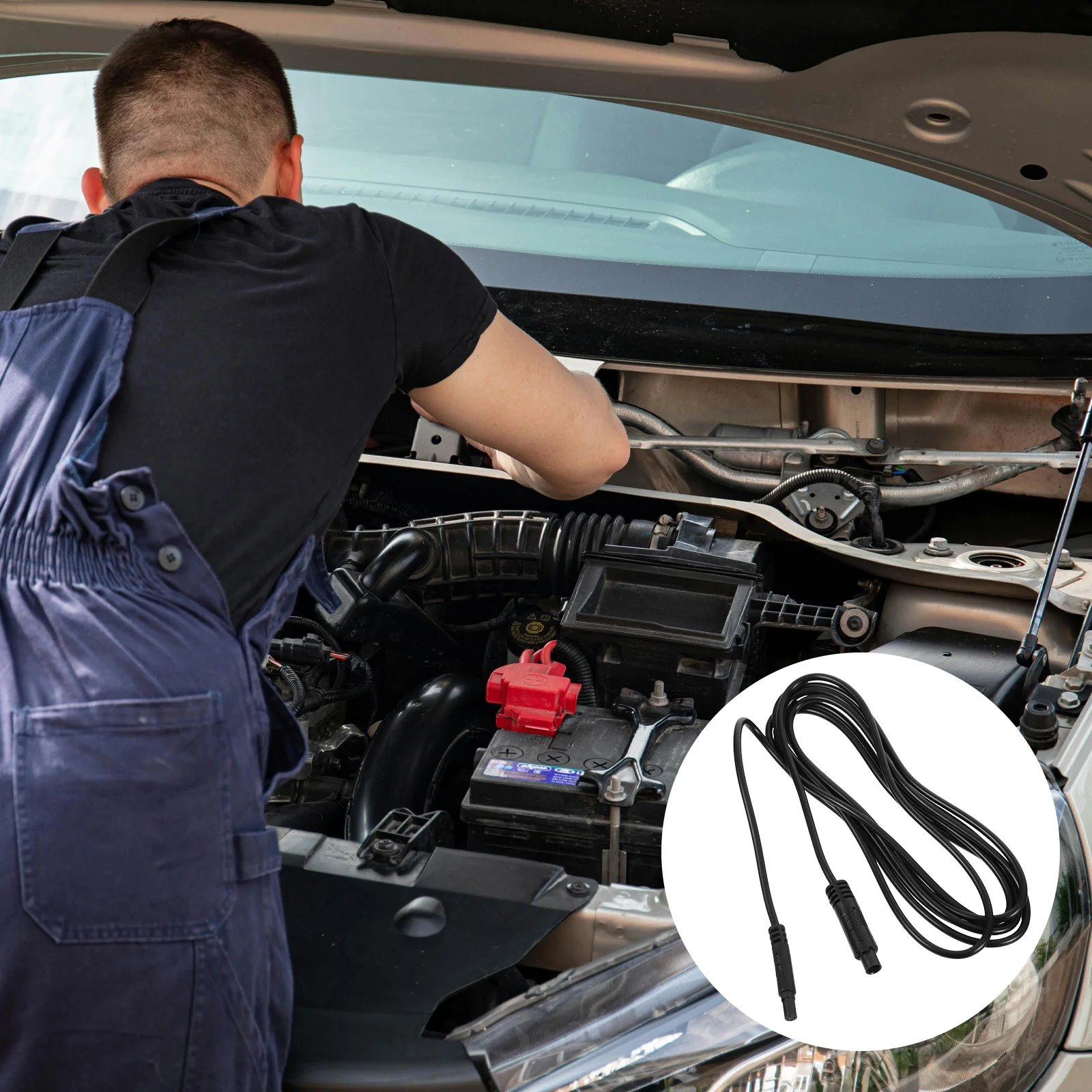 

Car Backup Cable 4-Pin Extension Wire Dashcam Accessory Compatible Various Vehicles Anti- Durable Easy