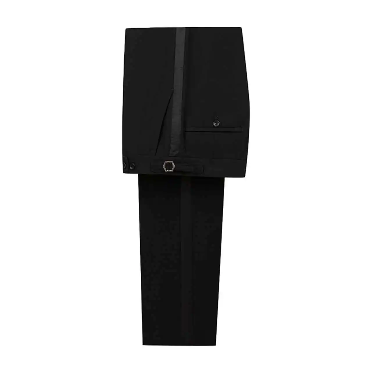 Side Satin Stripe Men Pants 1 Piece Set Straight Trousers Classic Fit Groom Wear Party Evening Wedding Pant Customized