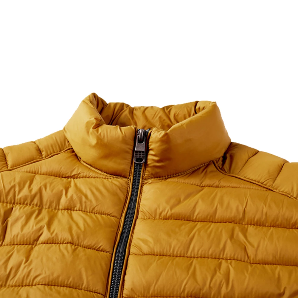 2025 Chaqueta acanalada de algodón ligera para hombre de otoño e invierno Casual juvenil listo para usar cuello alto comercio electrónico transfronterizo