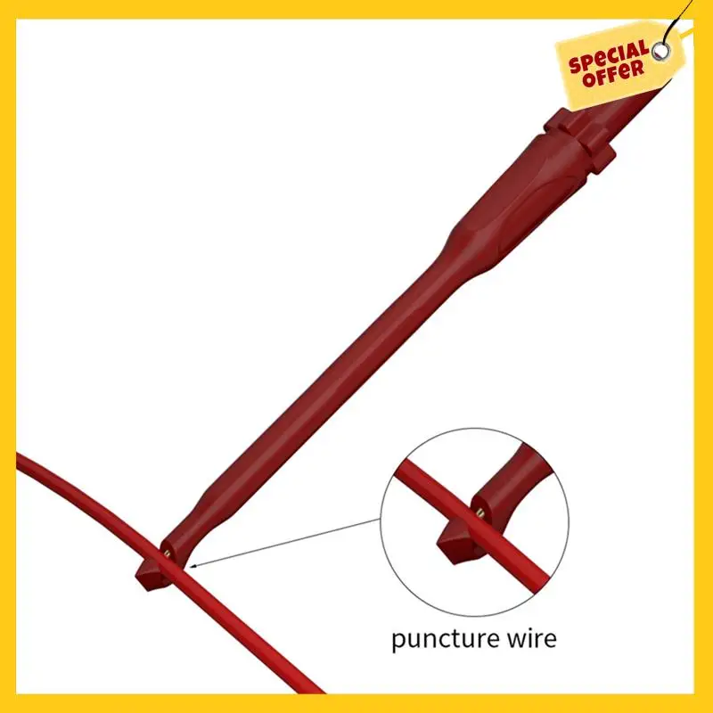 

ABCY2PCS Multimeter Test Stick Non-Destructive Wire-Piercing Probes With 4MM Jack Puncture Test Hook Tool J.30036 B